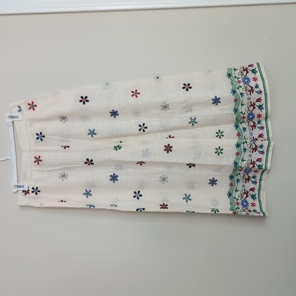 Zara Embroidered culottes white multicolor floral S M L XL NWT - Picture 14 of 14